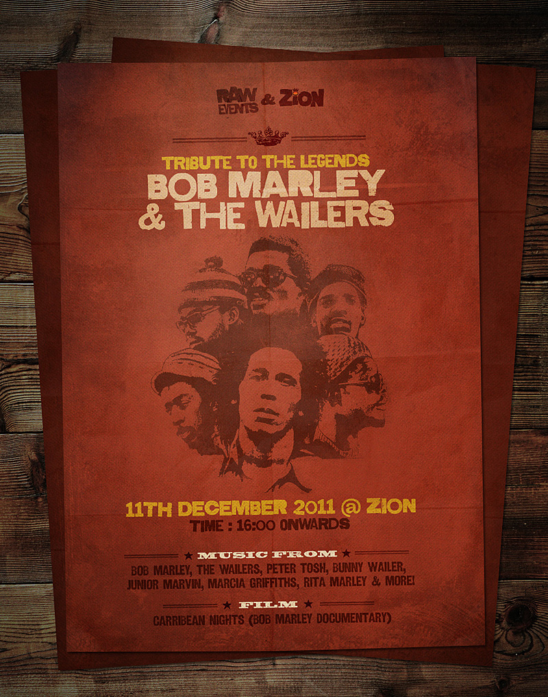 poster reggae zion raw Events parties electronica malta