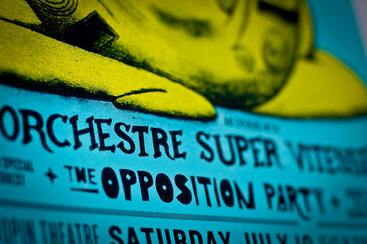 octopus concert poster chicago silk screen screen printing