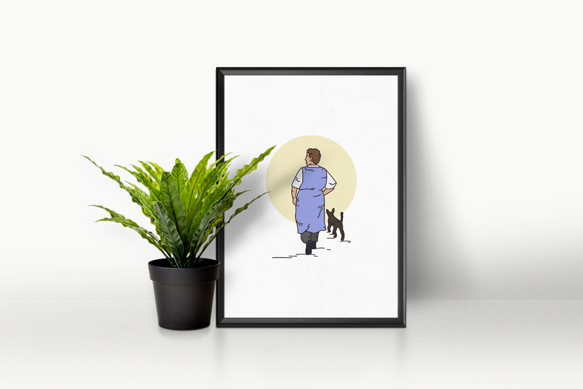 woman mujer perro dog illustratio ilustracion diseño design old people
