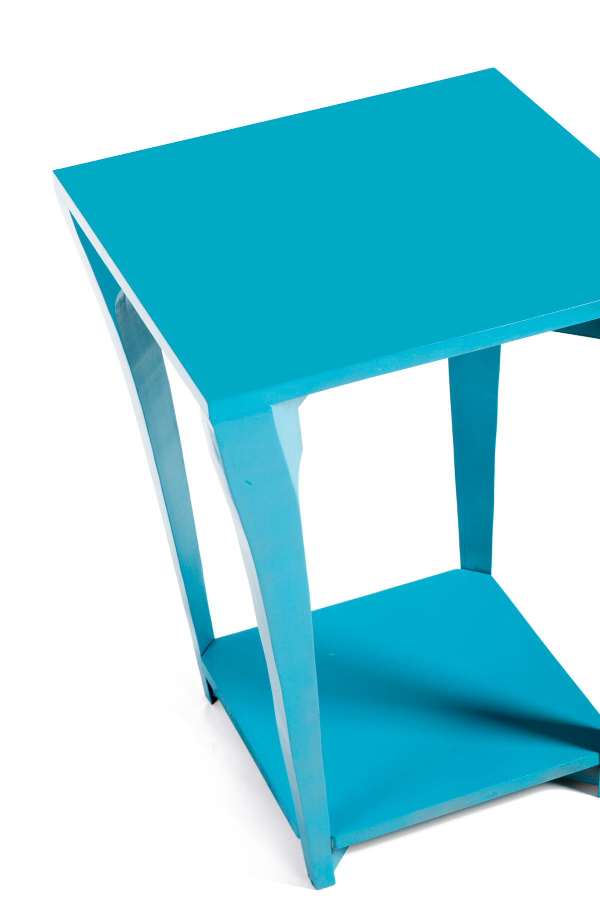 handcrafted table  turquoise stiletto End Table table maple