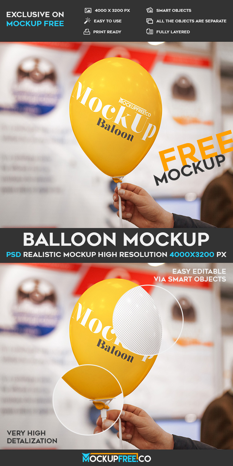 Download Balloon - Free PSD Mockup on Behance
