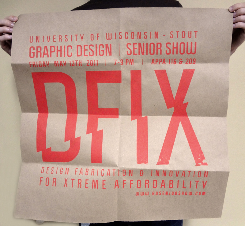 graphic senior Show mailer poster screen Printing class Capstone Project