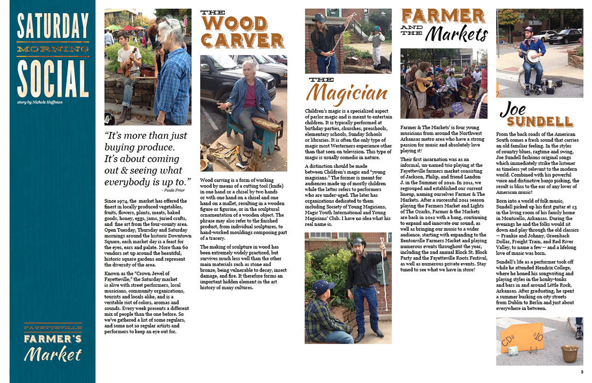 magazine spread farmer's market