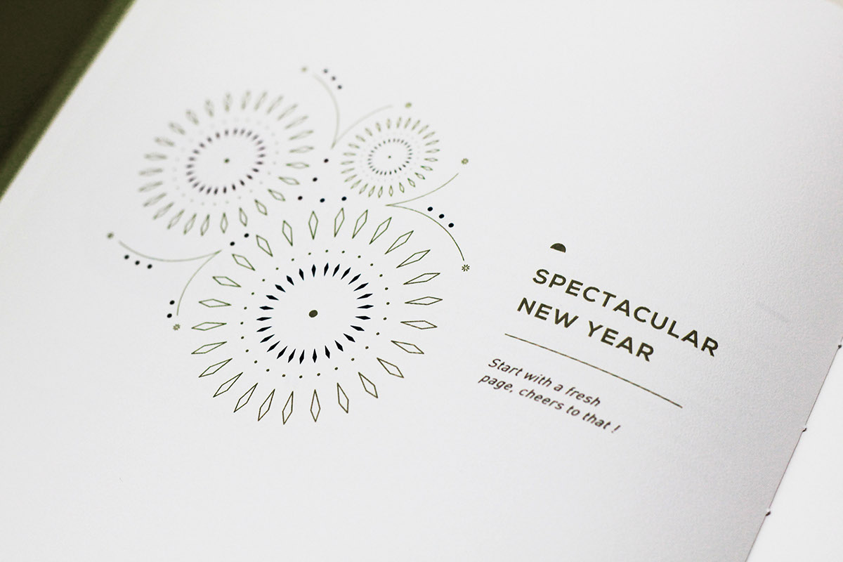 Christmas new year Booklet festive White simple clean Promotion