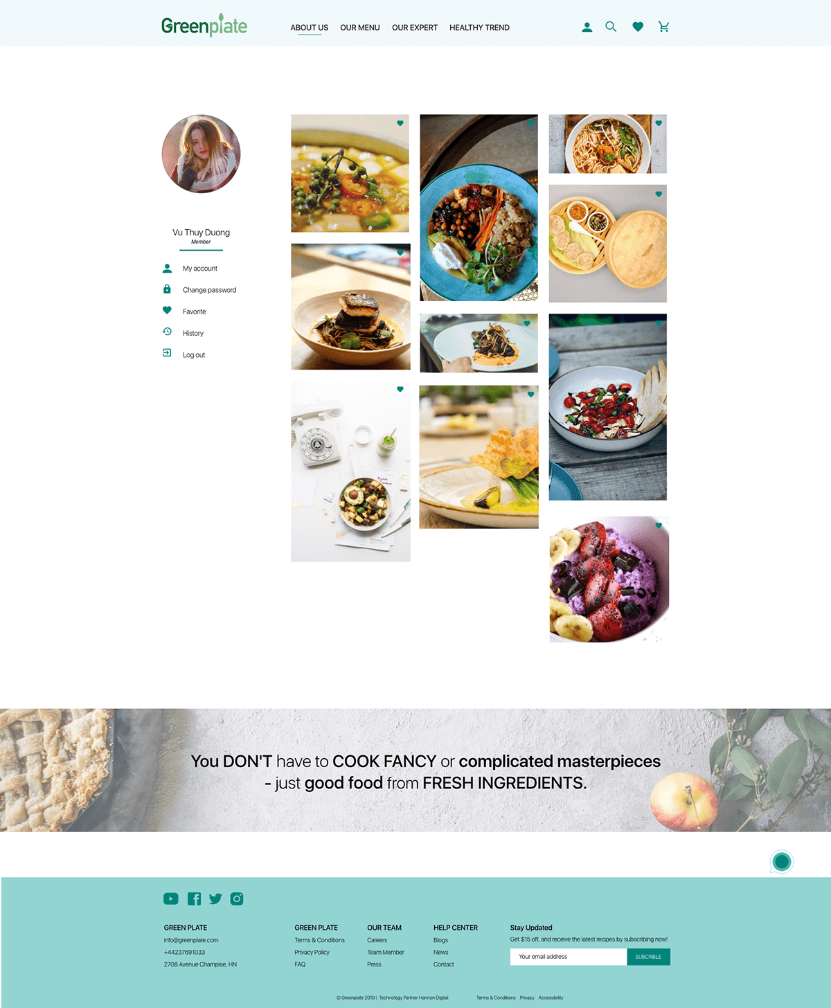 UI/UX Web Design  Interaction design  CLASS NEWS BLOG portfolio healthy Eatclean Food Website template for food