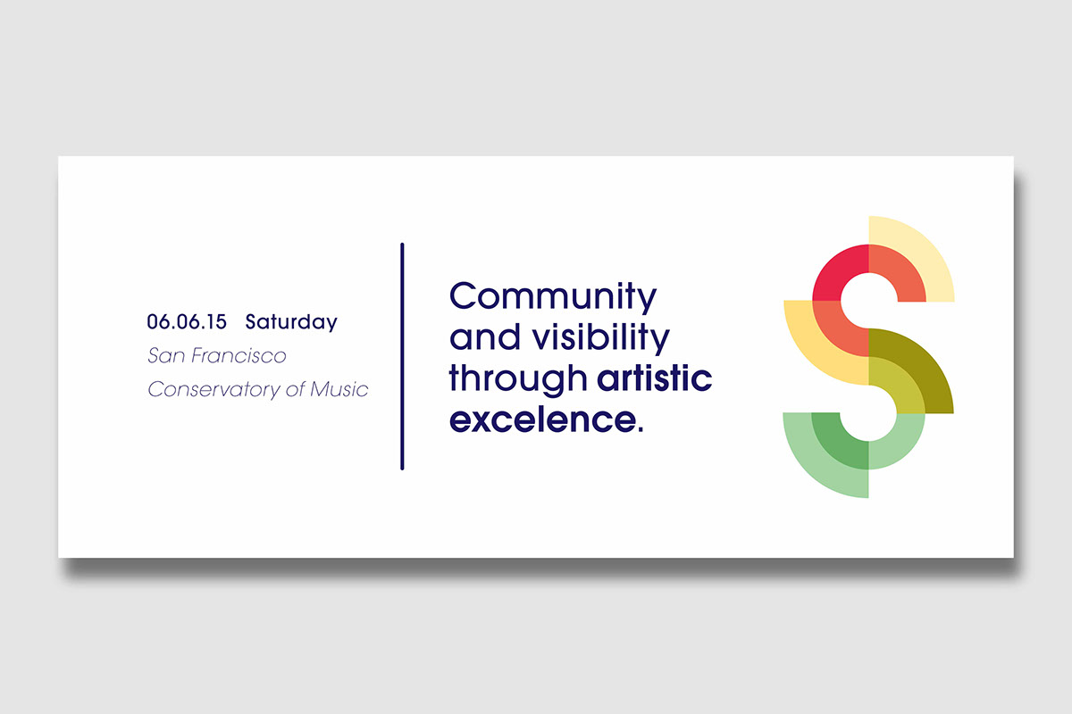 brand identity colorful rainbow Music Festival concert poster business card logo logomark banner visual identity