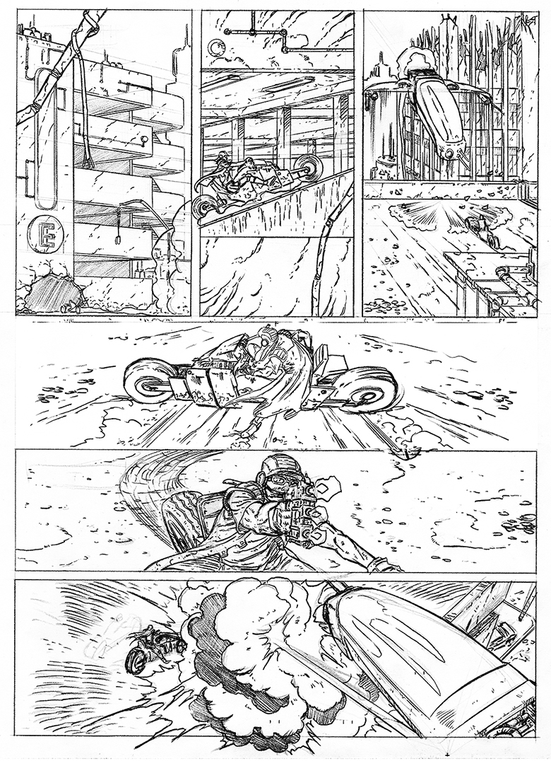Hulk Thor marvel Avengers superheroe ink pencil comic book page sequential art superman batman noir