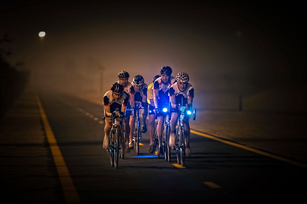 Documentary  Bicycle Bike ride dubai fitness exercise sports serene Sunrise track city desert cyclist