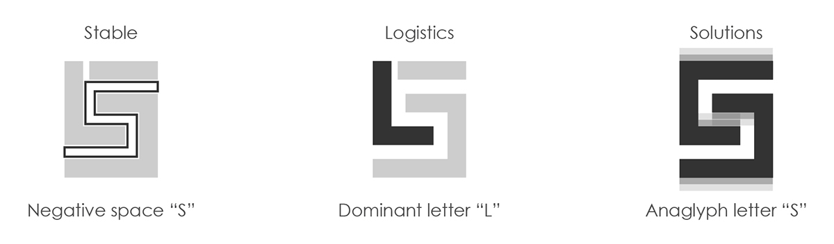 Logistics Solution identity brand logo stationary profile Classic yellow gold warehouse equipment storage