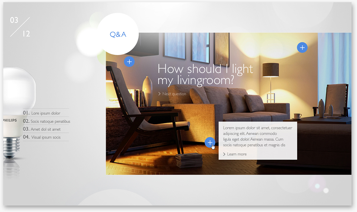 Philips  webdesign concepts light