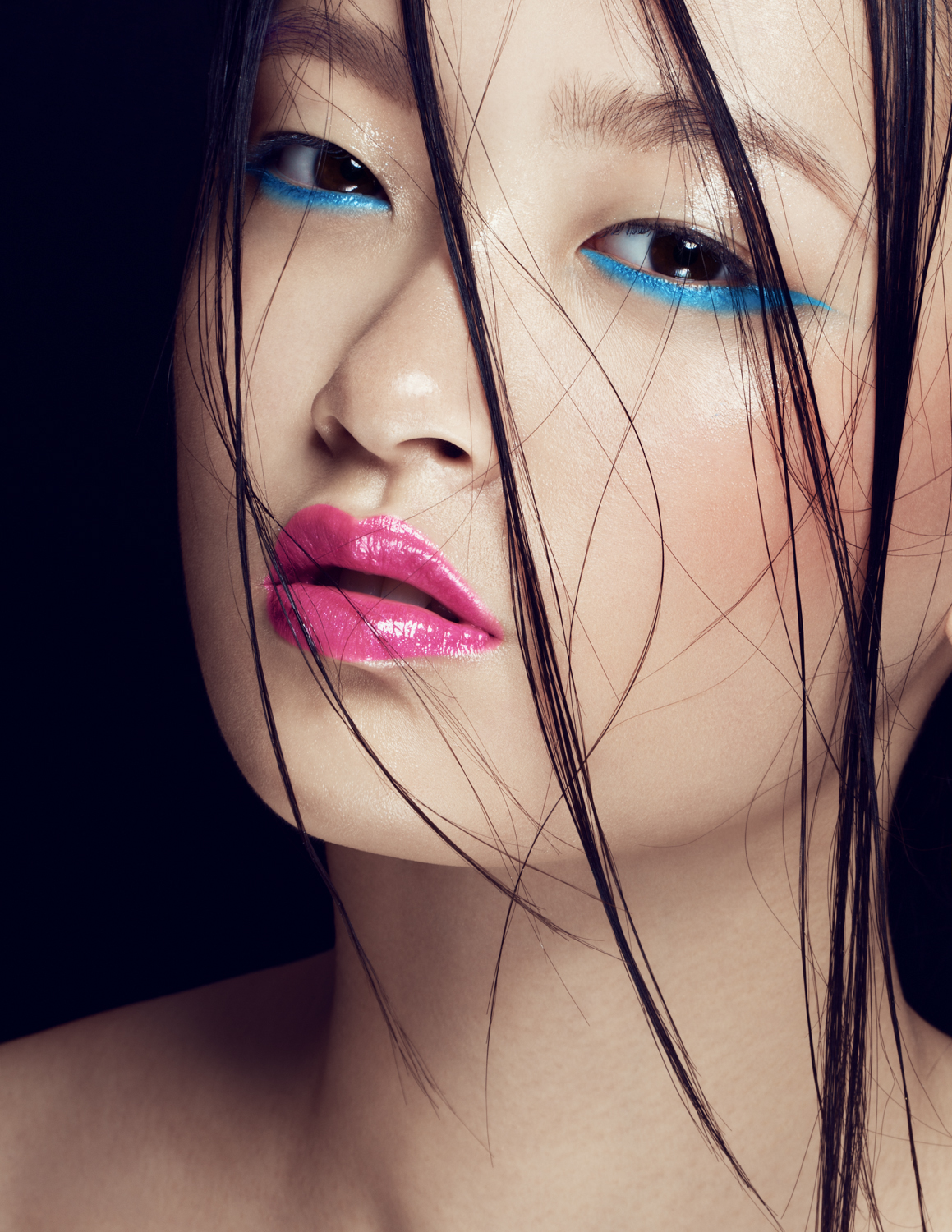 beauty makeup model Elite asain glossy