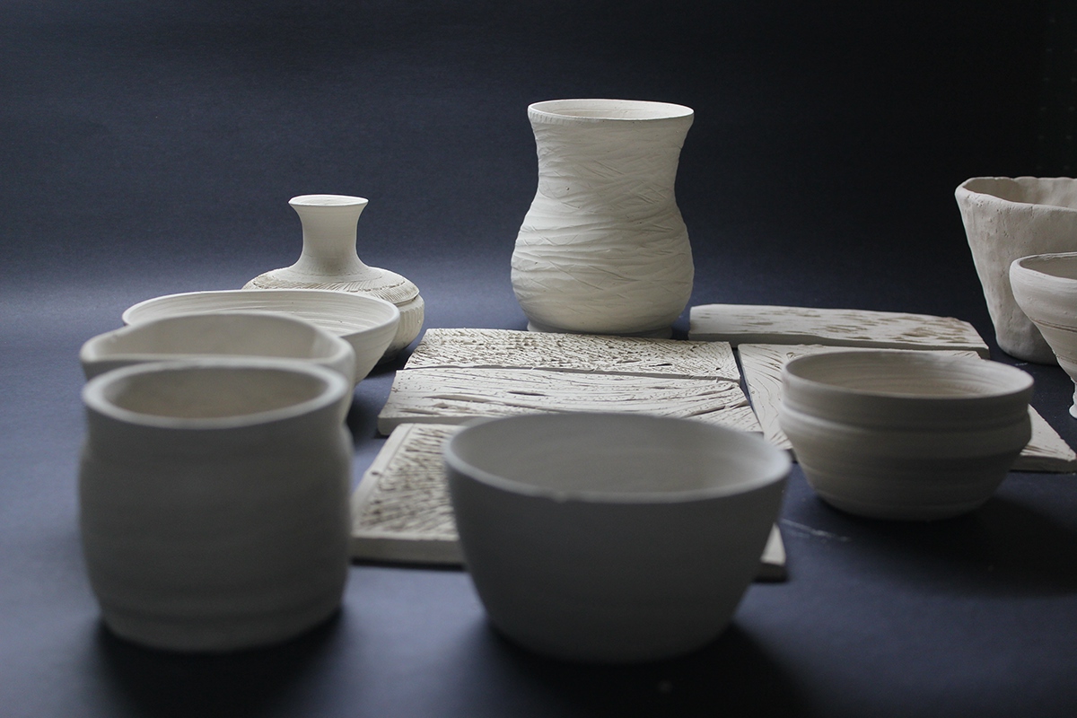 Pottery ceramics  art Vase pot design texture handmade clay earthenware process photograph light inspire