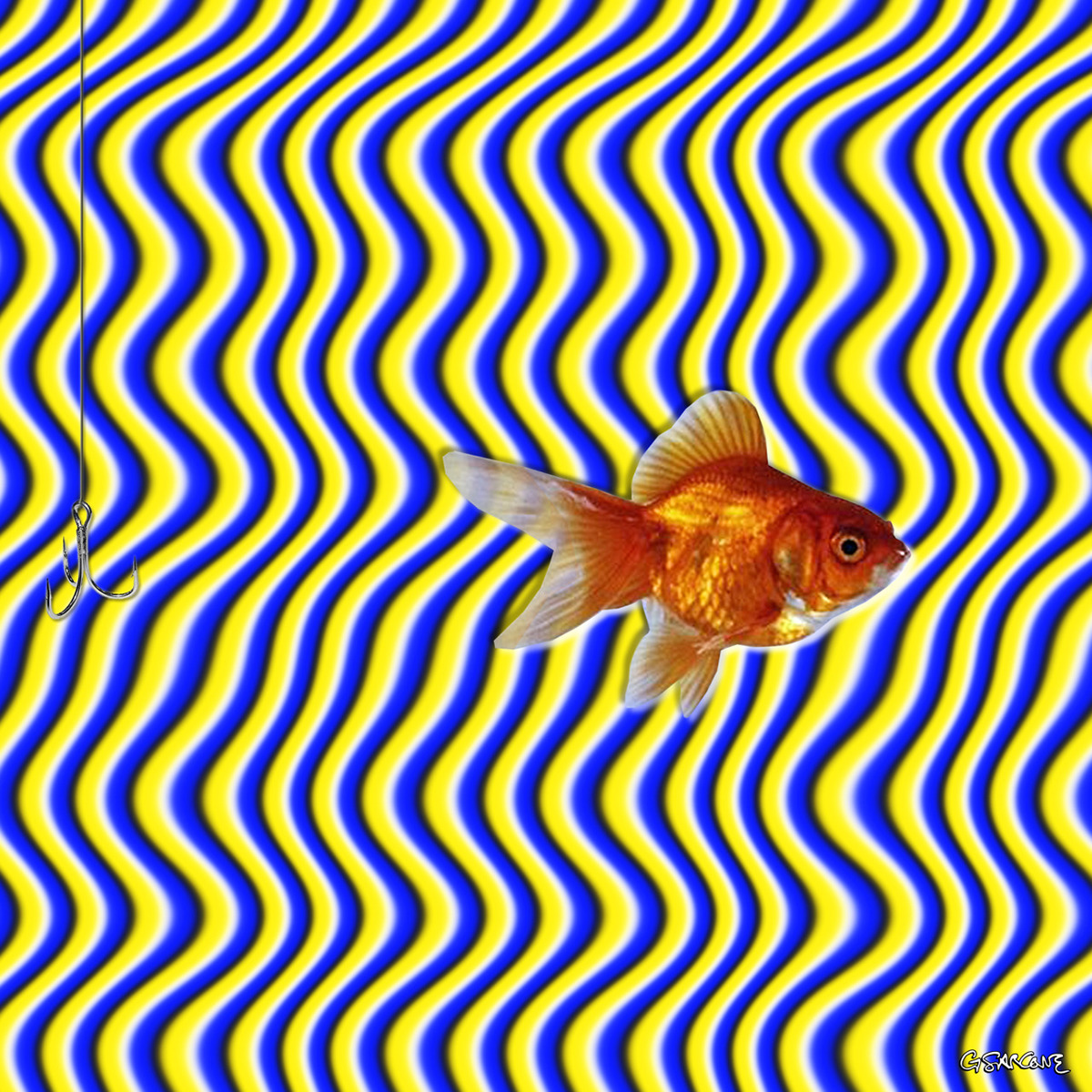 op art kinetic autokinetic gianni sarcone optical illusion visual effect collage psychedelic