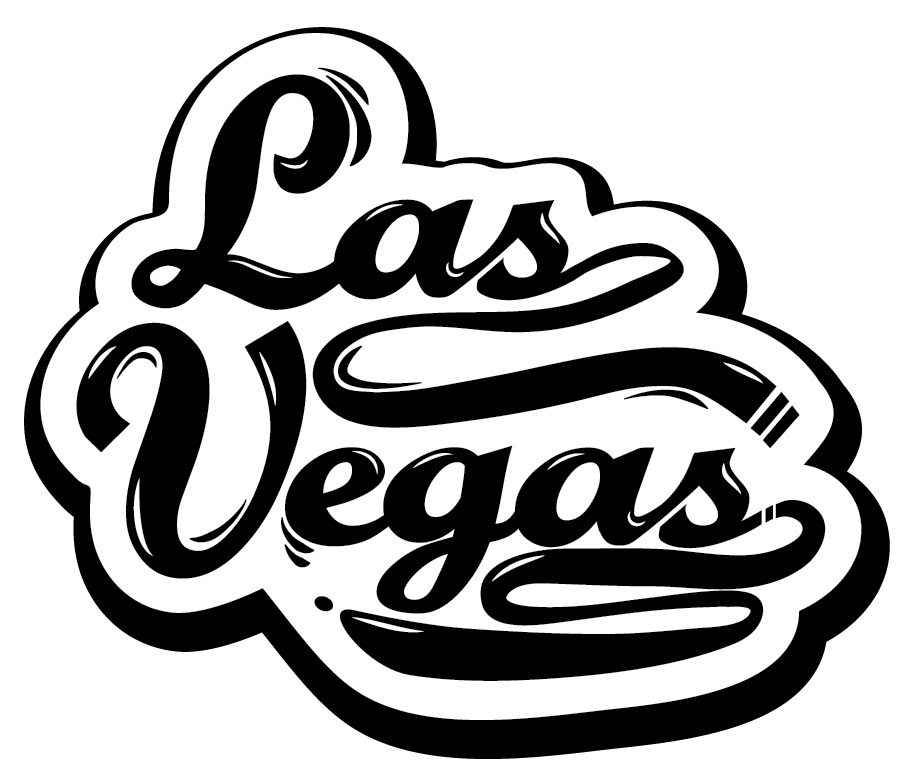 lettering Las Vegas Fun flow fresh vector handwriting Handstyle
