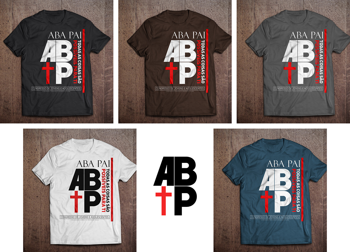 photoshop logo shirt design visual identity identidade camiseta ABA pai