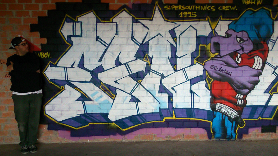 naone SSN MCB Supersouthnics Madrid City Brakers Wili Wily boy madrid klar spray writters Mural art