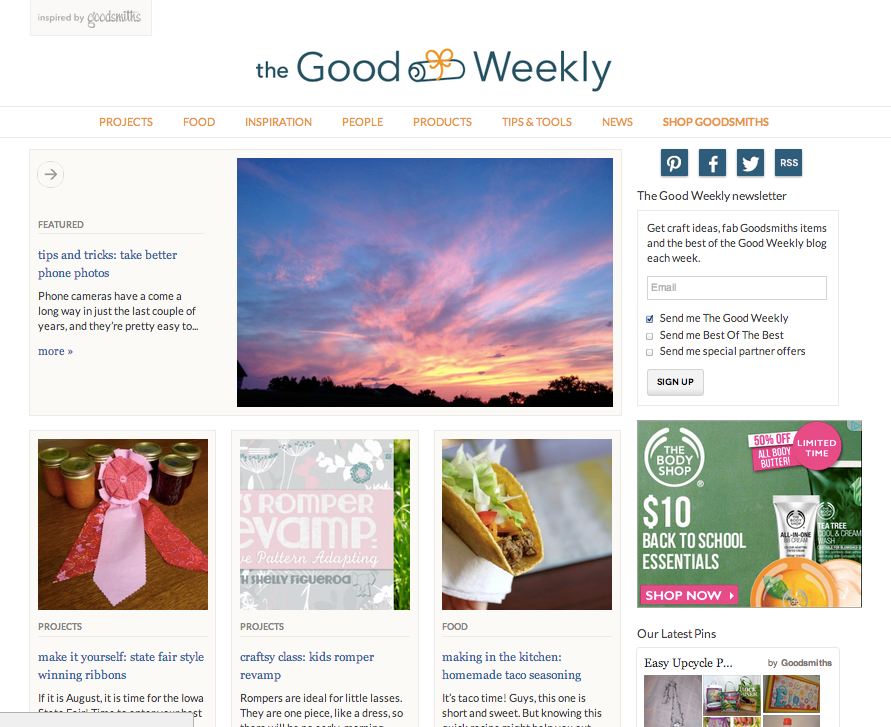 goodsmiths content strategy content manager Editor Blog newsletters
