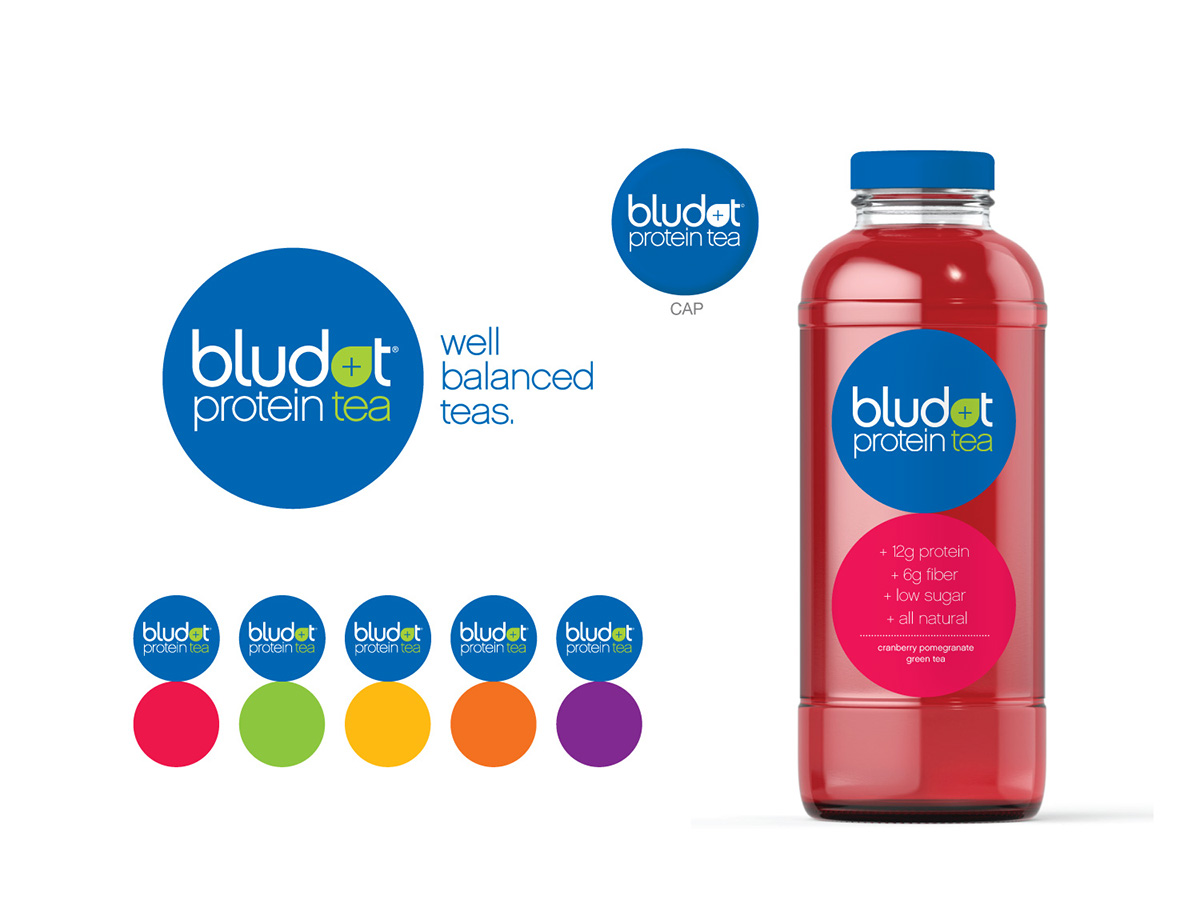 tea protein bludot simple clean modern beverage Iced tea water sports drink energy