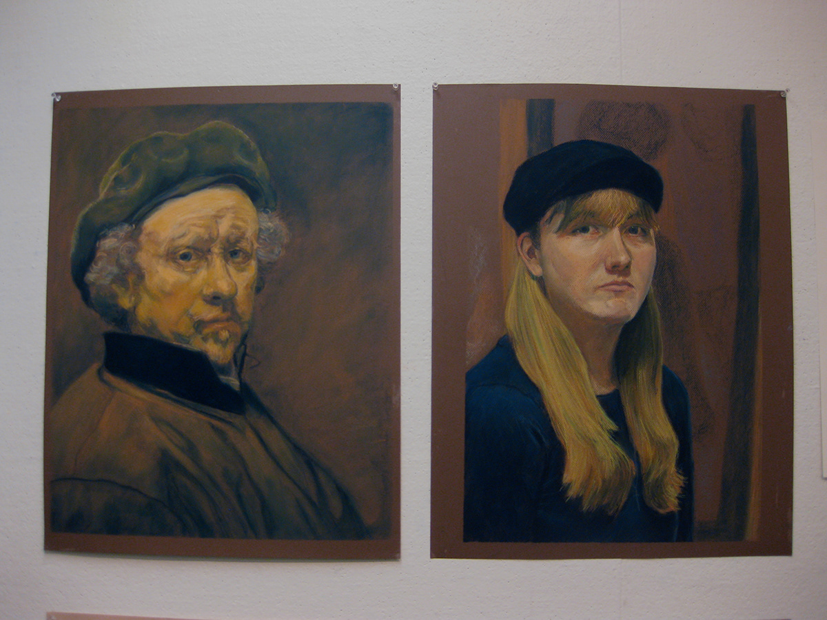 rembrandt Pastels self-portrait portrait
