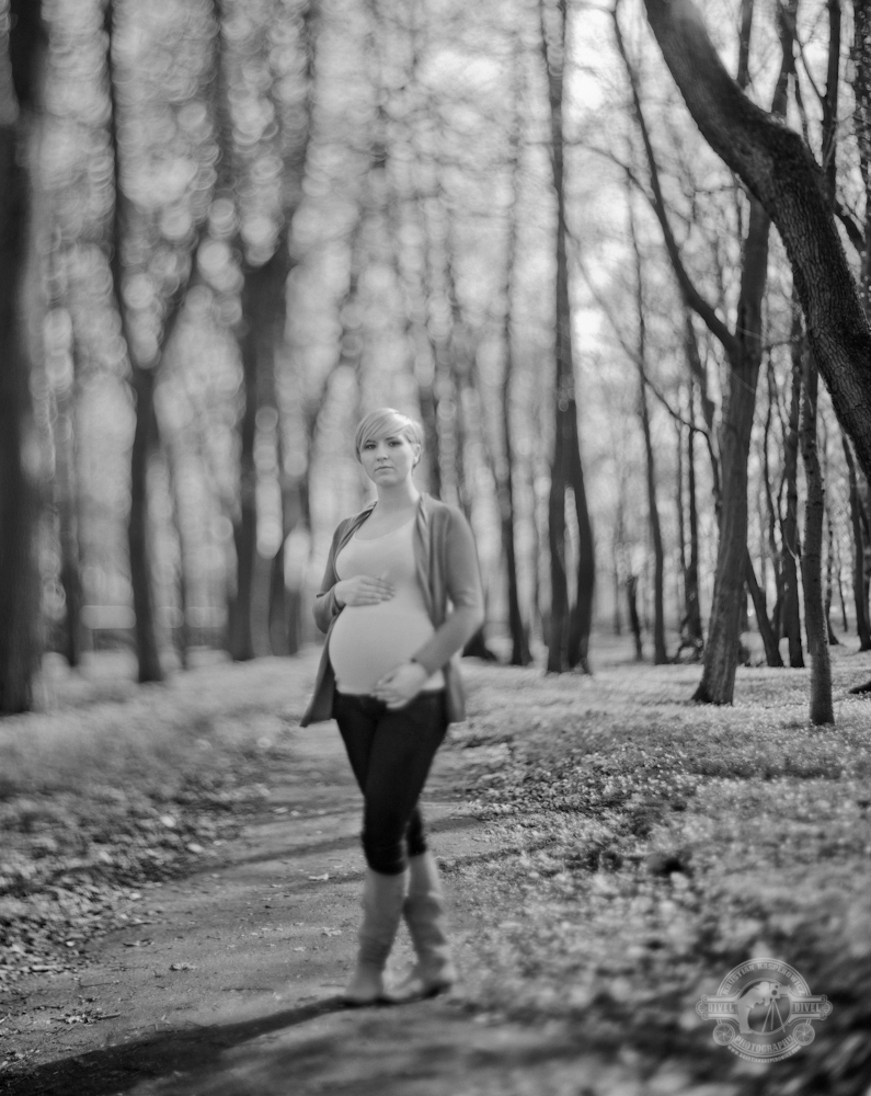 woman pregnancy  black&white graflex kodak aero portrait