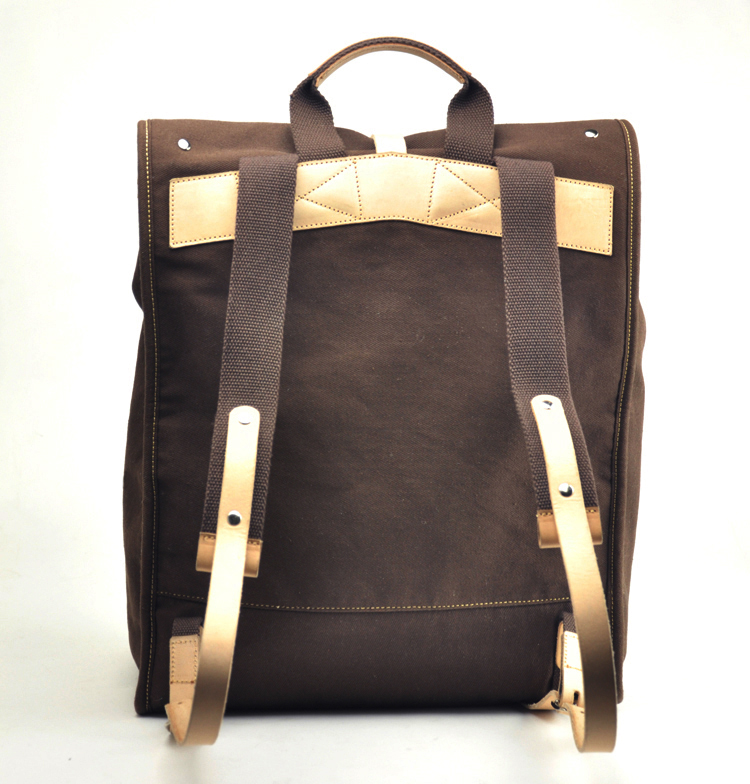 backpack  handmade canvas  leather Rucksack  travel bags daypack