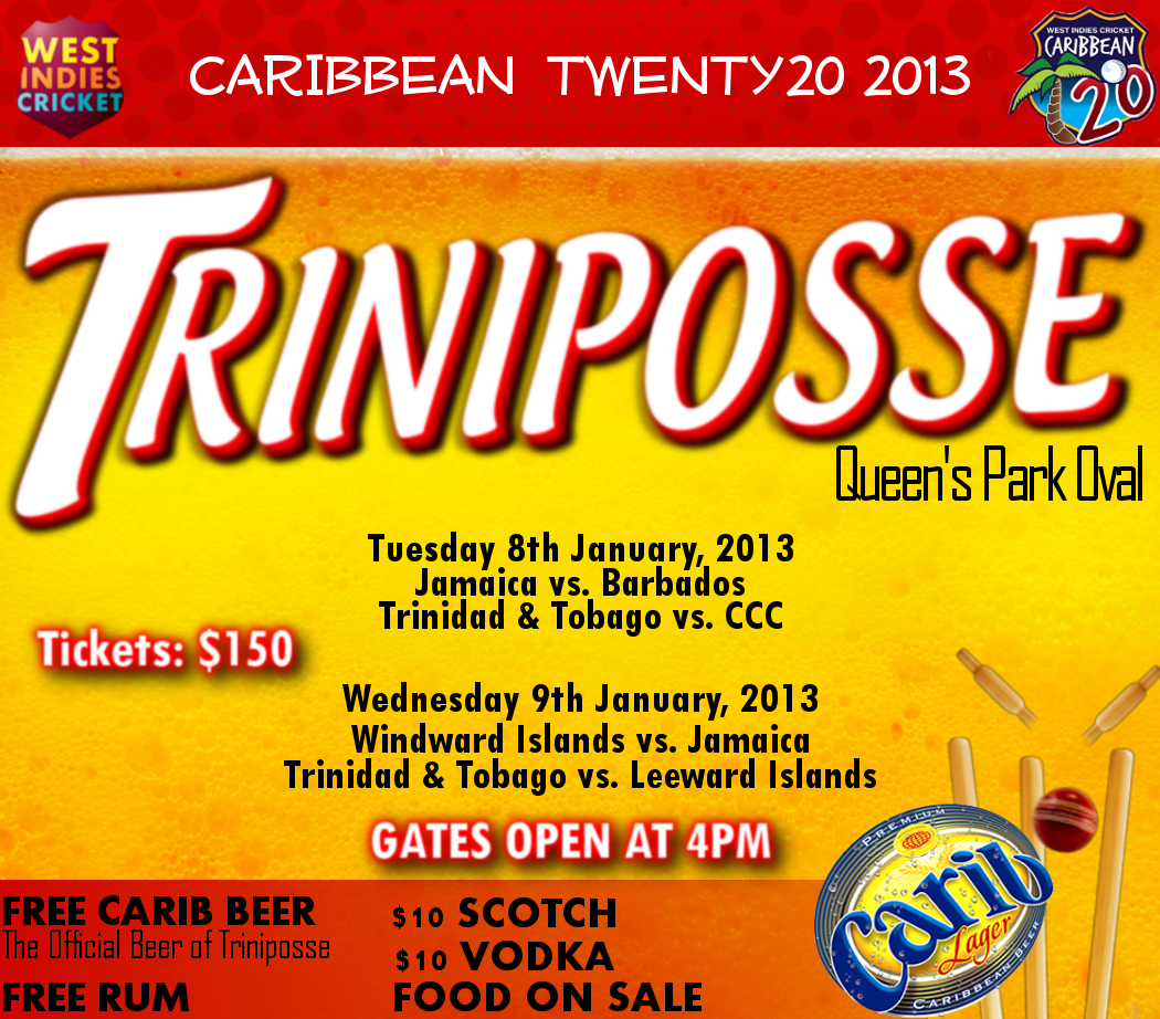 Trinidad Cricket TRINIPOSSE PARTY STAND Carib CPLT20