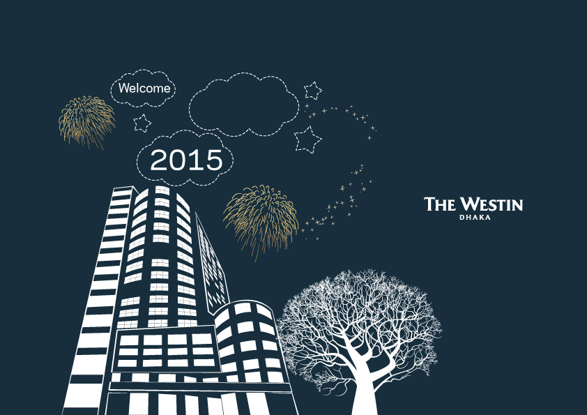 New Year Card Welcome 2015 card design New Year Card Westin Hotel & Resorts