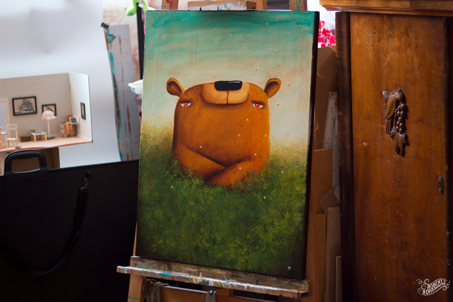 Paintings Illustartions acrylic on canvas Retro vintage bears Teddy bee art Character design 