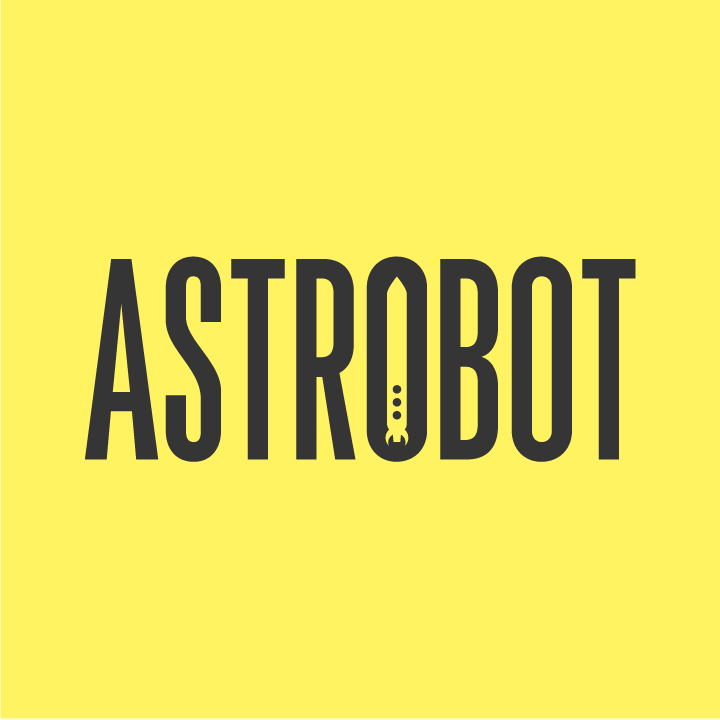 Clothing logo astrobot yellow hand made limited edition