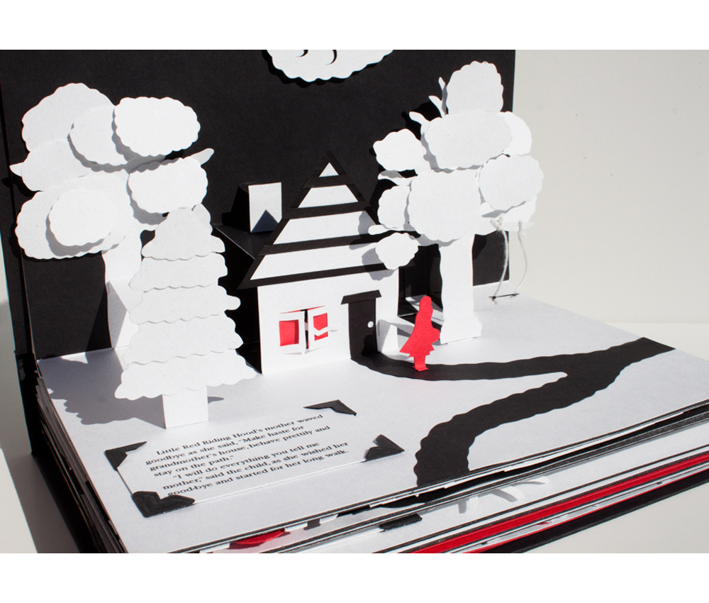 little red riding pop-up book paper art Book Binding