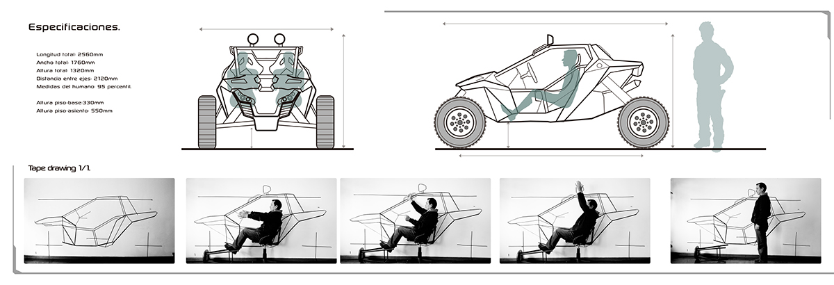 UTV concept design transportation car vehicle odra 500 illustration prototype scale model tubular 3d print