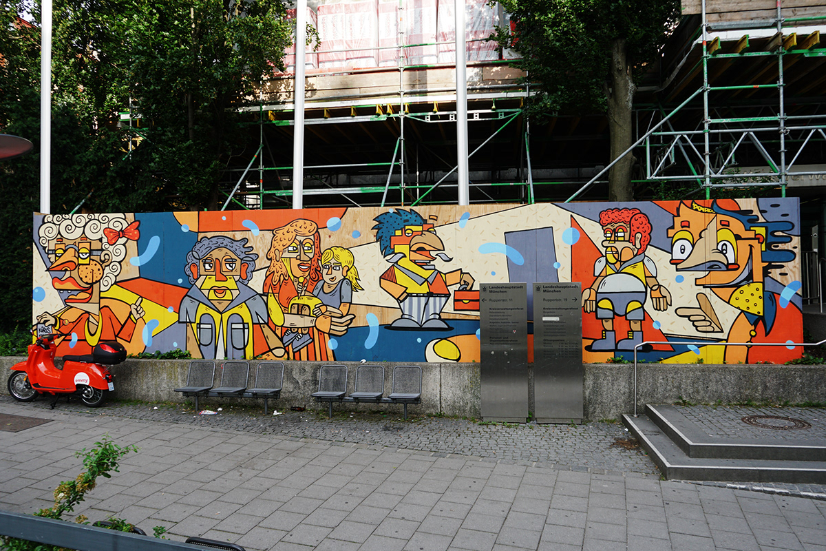Adobe Portfolio Graffiti Character streetart ILLUSTRATION  Mural commission wallpainting