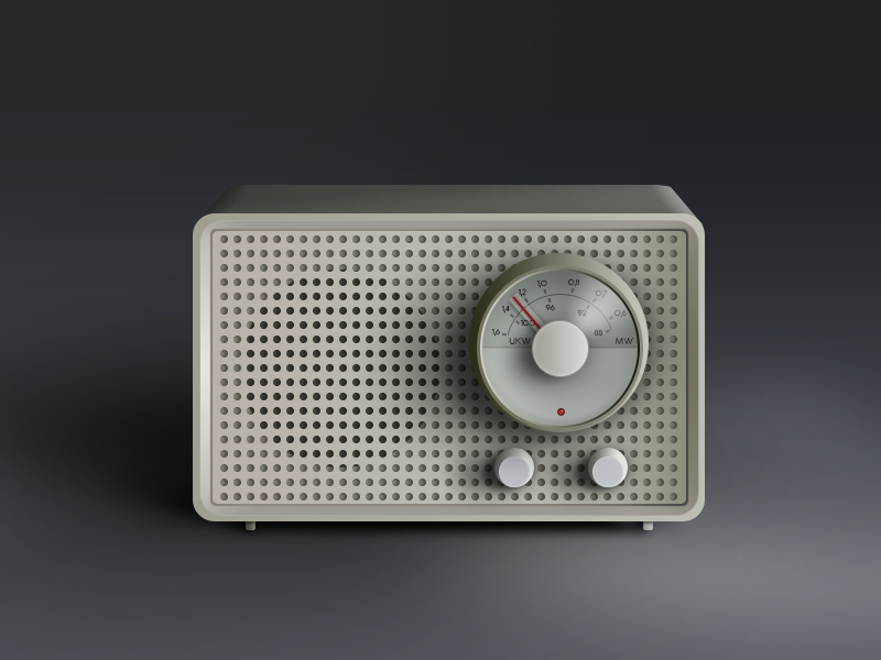 braun Radio Sk2 SK2 Radio vintage Dieter Rams rams photorealistic illusration shapes vector