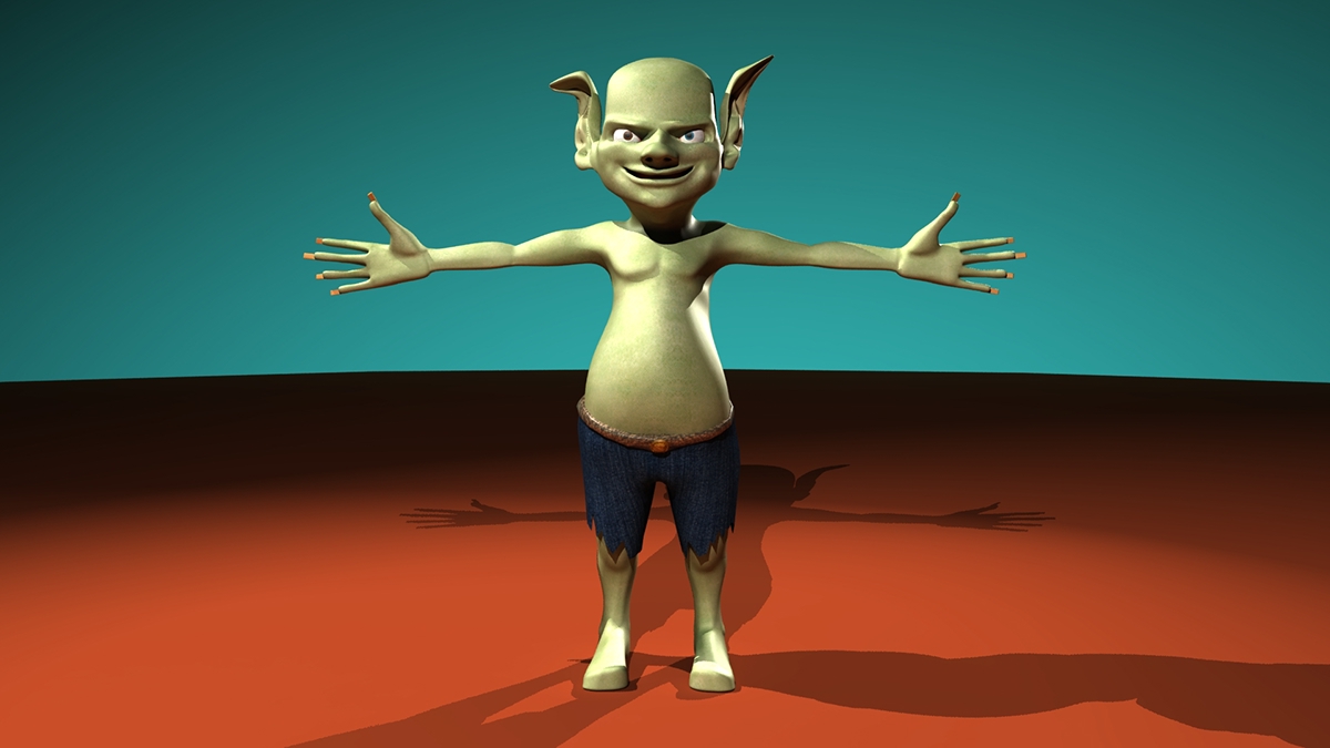 goblin 3D Character Design Maya modelling rigging skinning animating CG