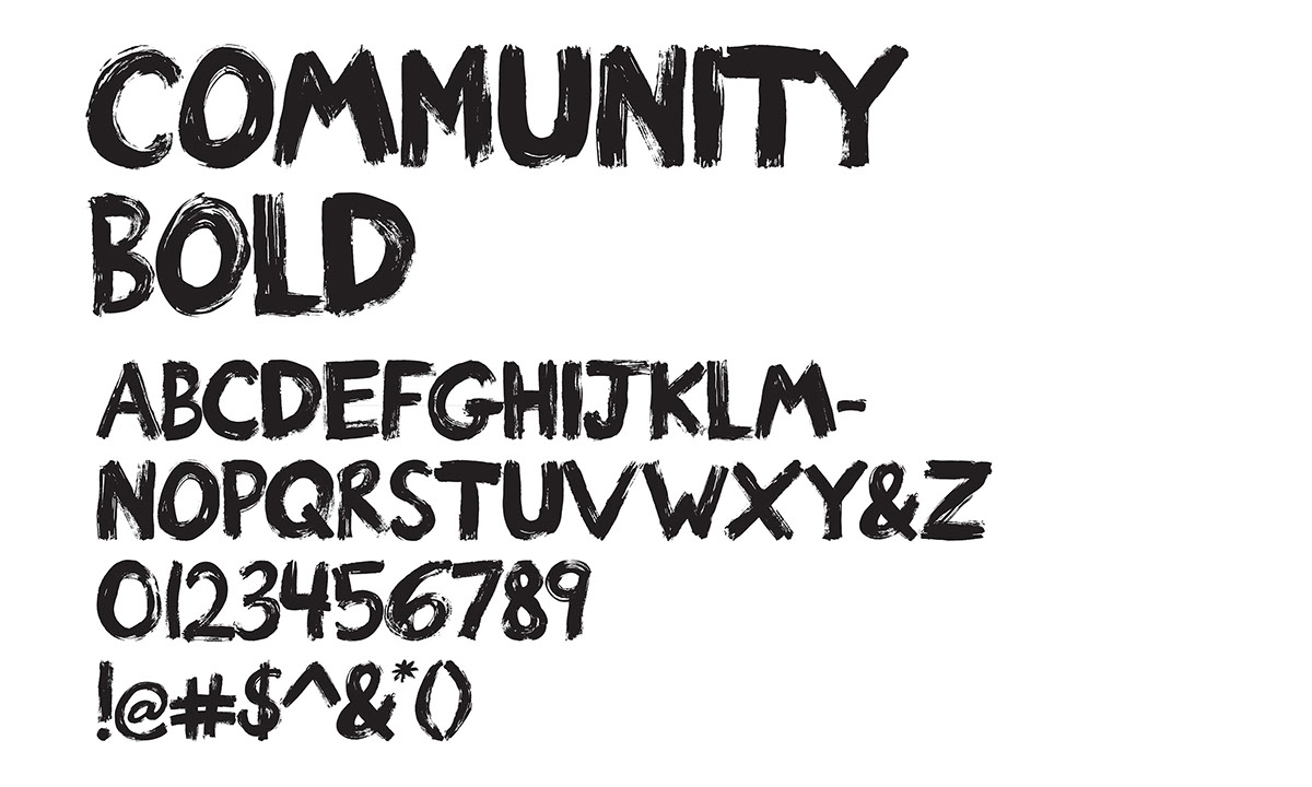 hand-lettering font ink paint community college alphabet Custom brush brush-lettering
