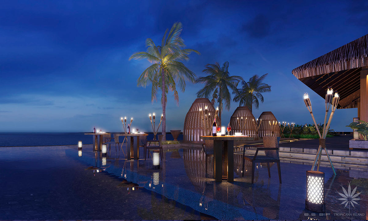 Tropicana island resort restaurant bar Villa viet nam romantic sea Interior Phú Quốc Hospitality BS Interieurs BS Bip honeymoon