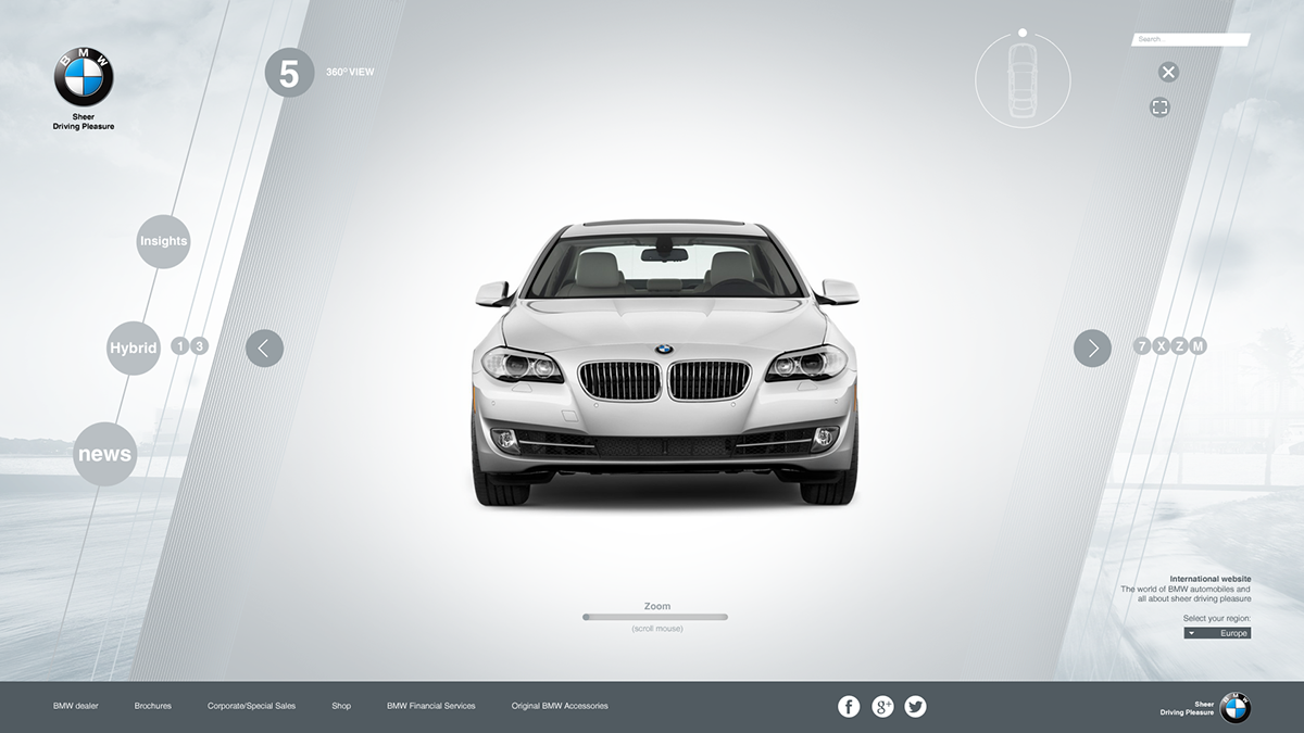 BMW  Car International Website Web design modern