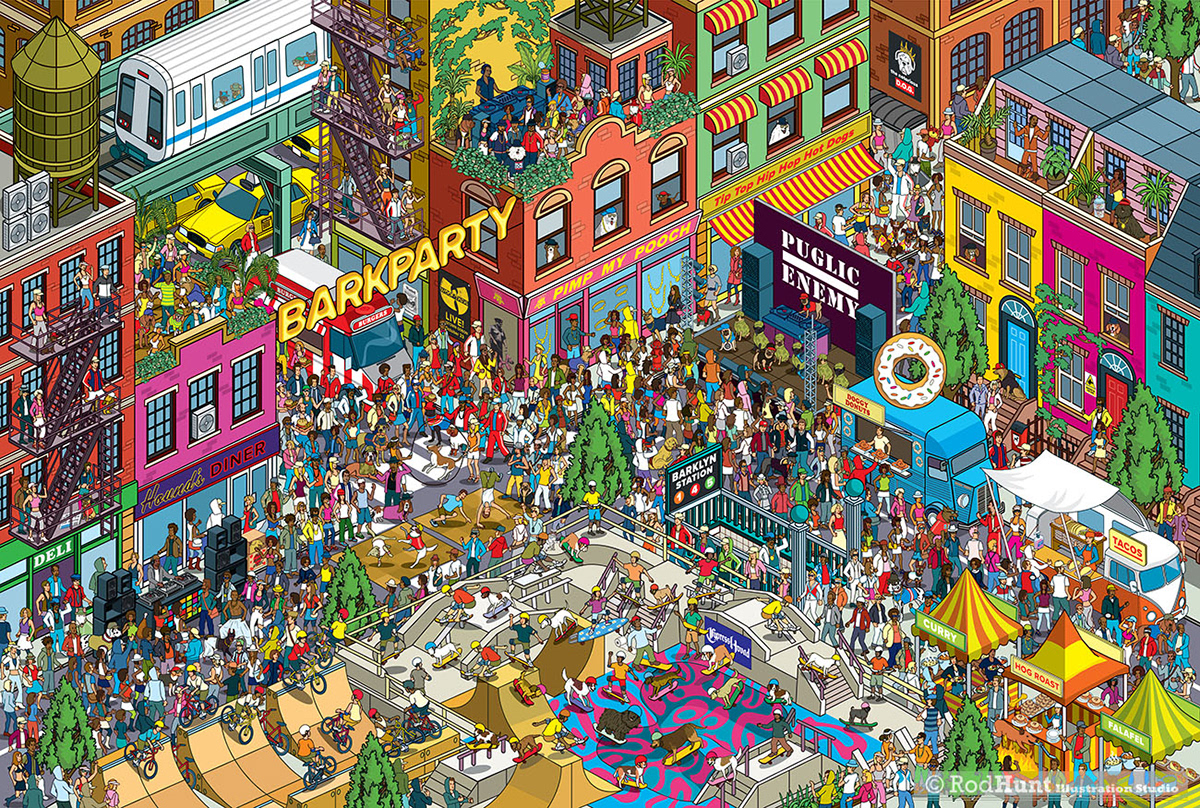 Illustrator books Children's Books picture books Isometric Pixel art Wimmelbild search and find Where's Waldo where's wally