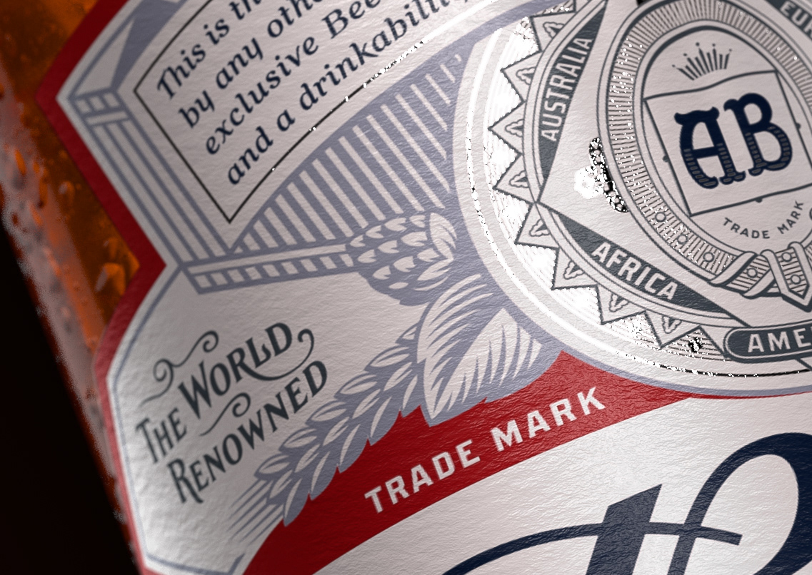 Budweiser beer bottle beer Packaging drinks CGI Render condensation Label