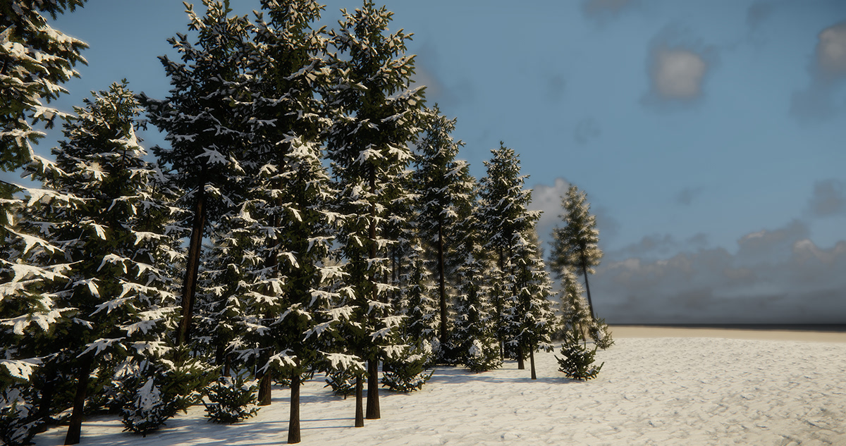 snow snowy Christmas sunset Sunrise gameturtle 3D Landscape Beautiful nice Tree  pine cryengine