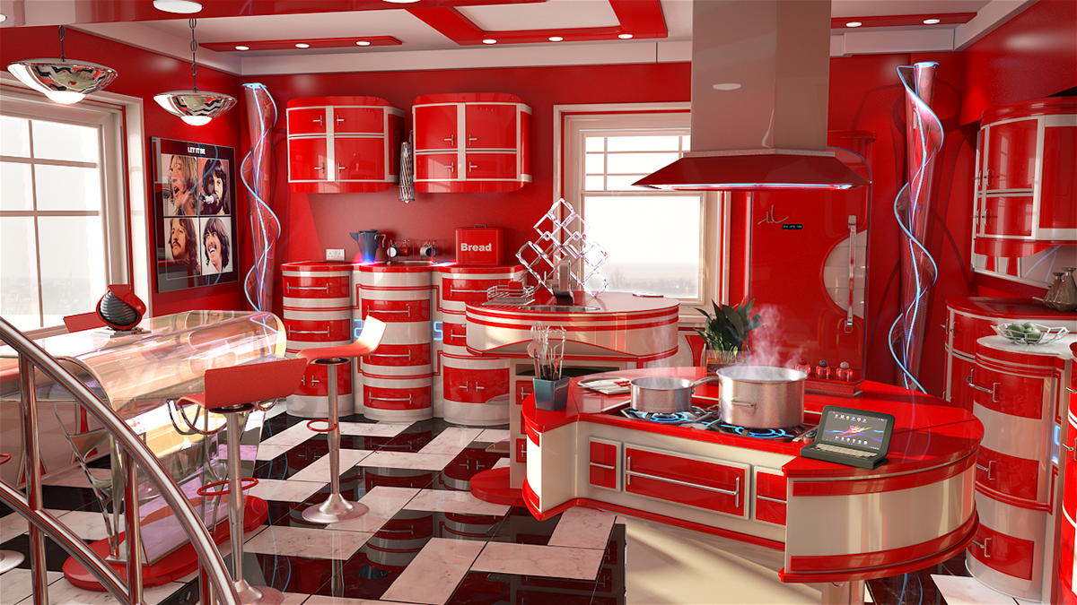 3ds max vray kitchen 3d Visualisation 3D Modelling the beatles