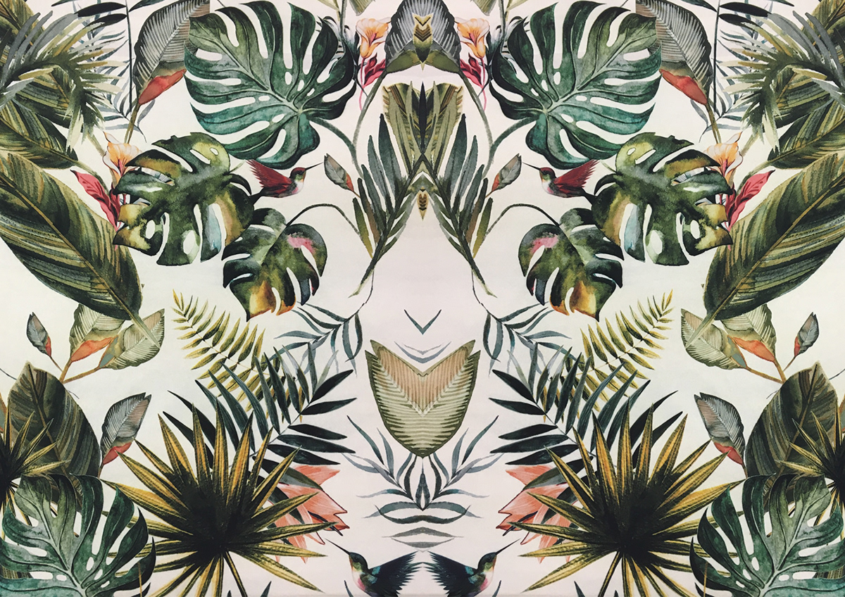 floral floral print print print design  textile design  Tropical