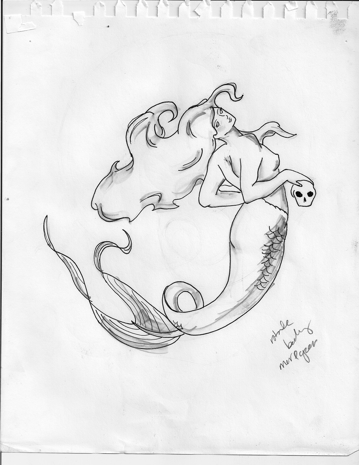 watercolor mermaid siren gynophobia phobias Succubus