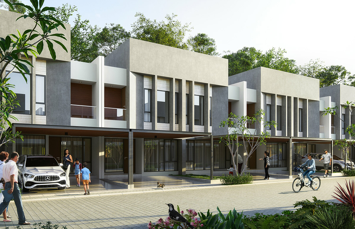 3D architecture archviz CGI exterior house housing modern Render visualization