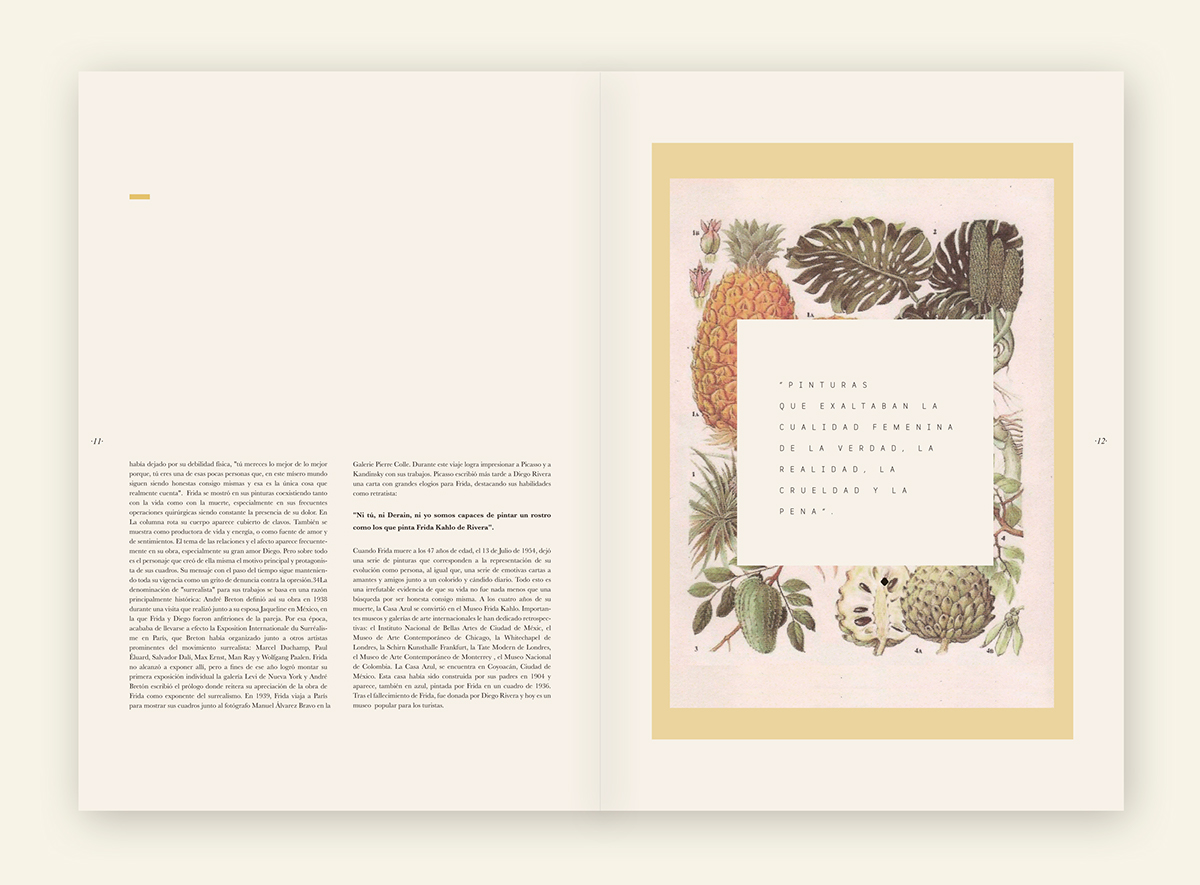 Frida Kahlo editorial Publicacion Diseño editorial mexico