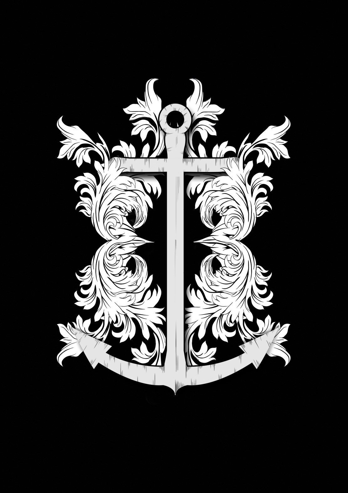 anchor ornate dark