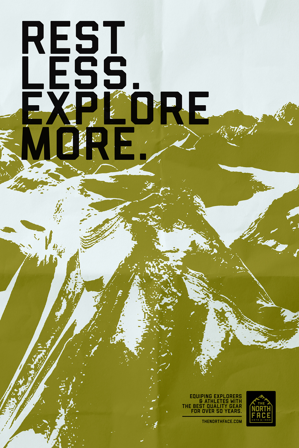 the north face Rebrand photoshop Illustrator never stop exploring sport Sports Design graphic design 