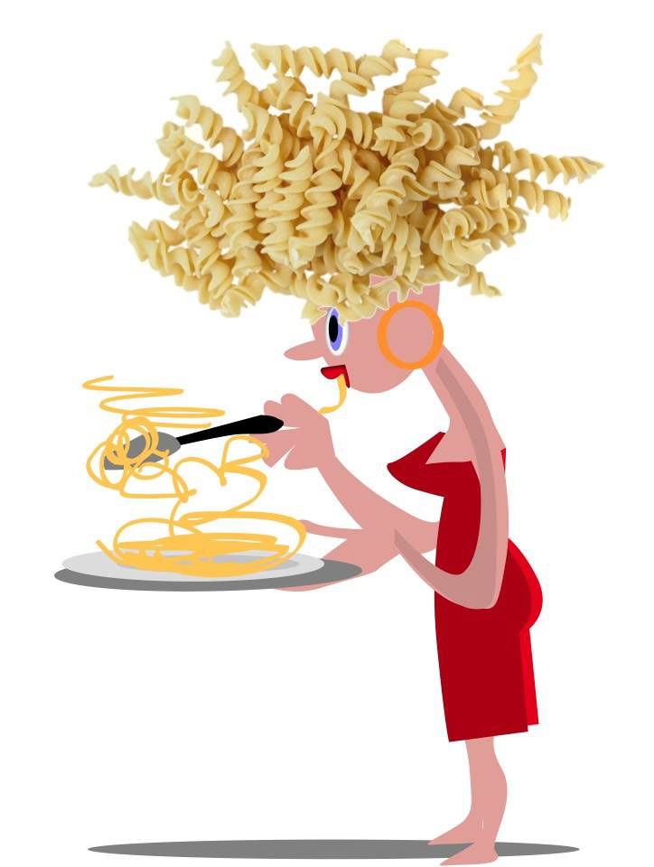 Pasta Food  hair humor