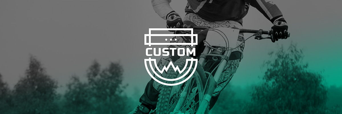 Custom sport tv action skateboarding bmx snow logo branding  green