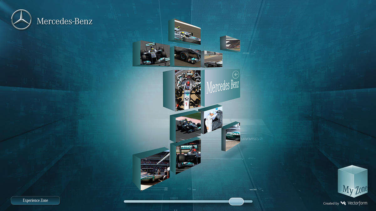 touch based Windows 7 Interactive Kiosk Formula 1